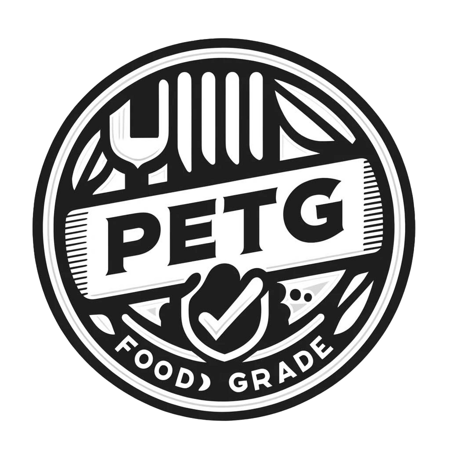 PETG food grade Si tratta di un logo di fantasia, non realmente esistente nella realtà , per rappresentare la qualità delle materie prime che usiamo.